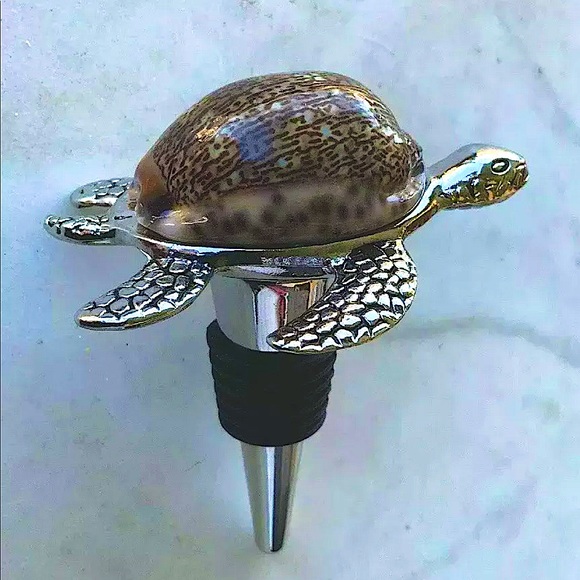TOMMY BAHAMA BOTTLE STOPPER TURTLE SEA SHELL NEW SILICONE - Picture 1 of 4